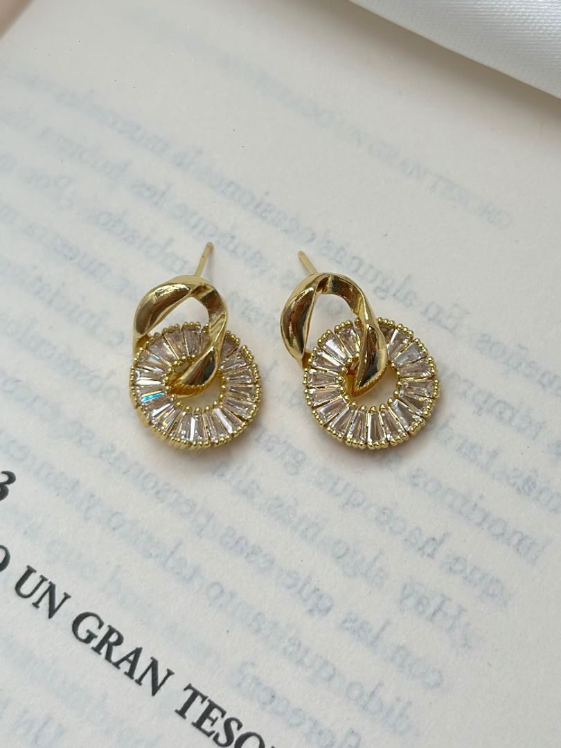 Arete doble circonias 