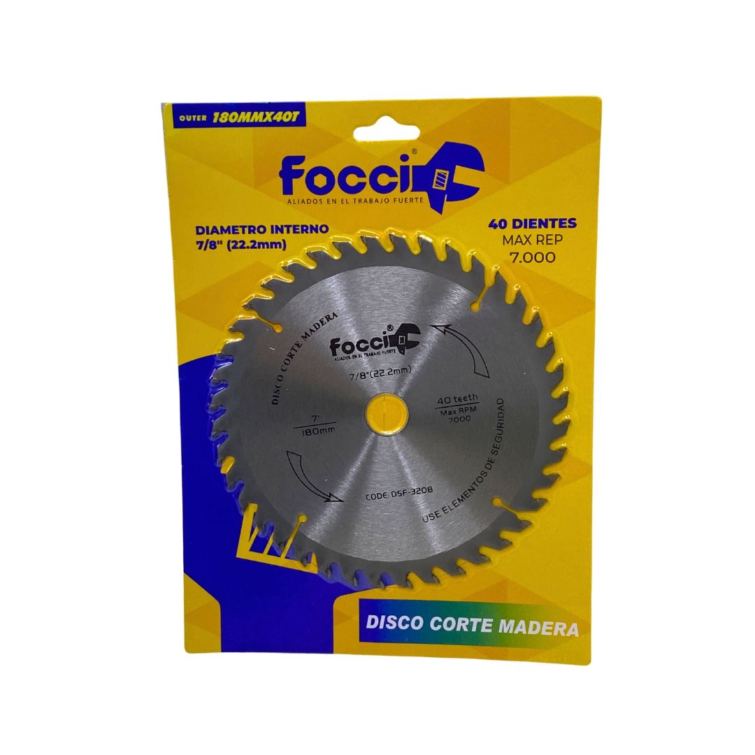 DISCO CORTE MADERA 7 X 40 DIENTES