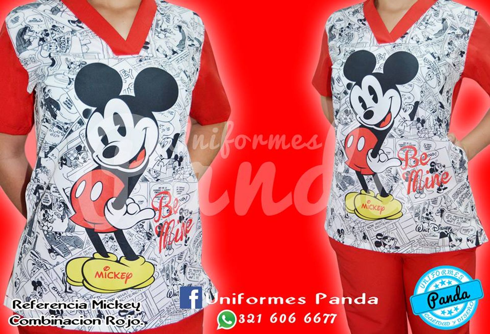 Uniforme antifluido estampado en frente