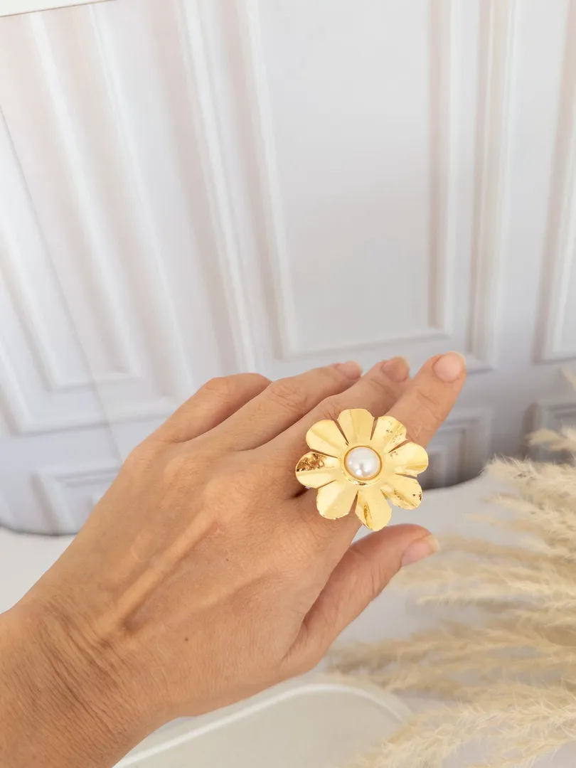 ANILLO FLOR PERLA - ITIEL