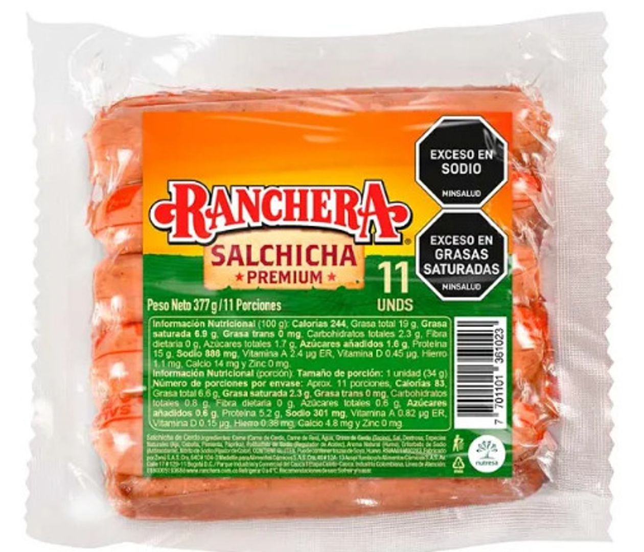 SALCHICHA RANCHERA*11*377G