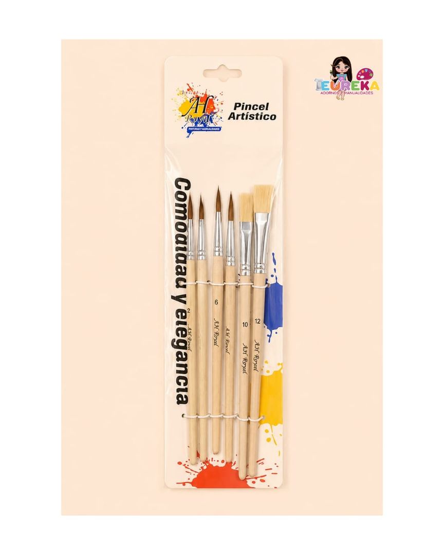 PINCEL AH ROYALE JUEGO ESCOLAR DISPLEY X6