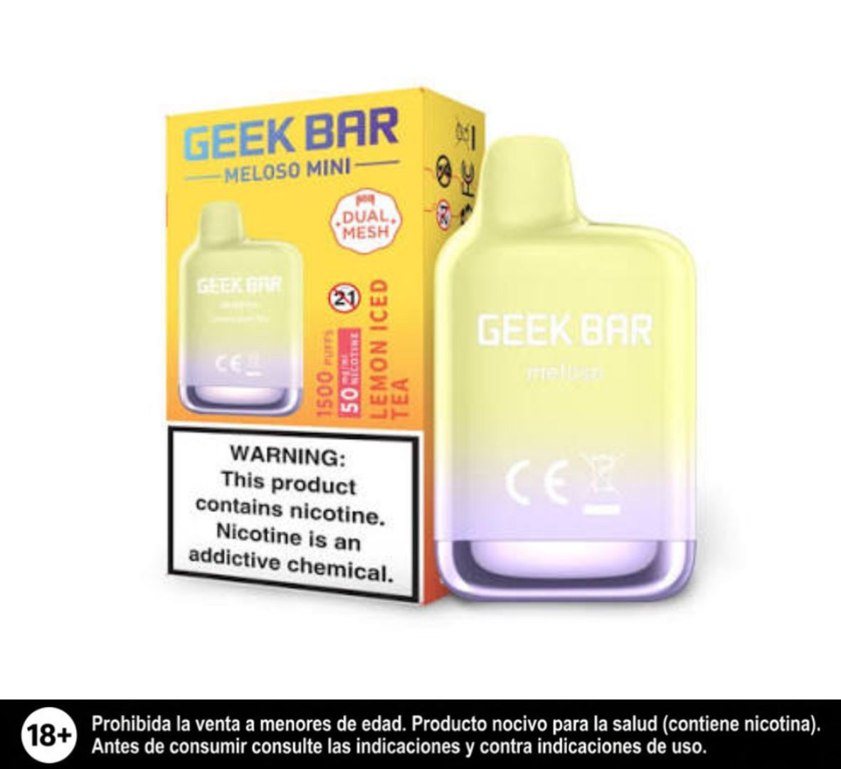 Geek Bar Lemon Iced Tea 1500 Puffs Meloso Mini