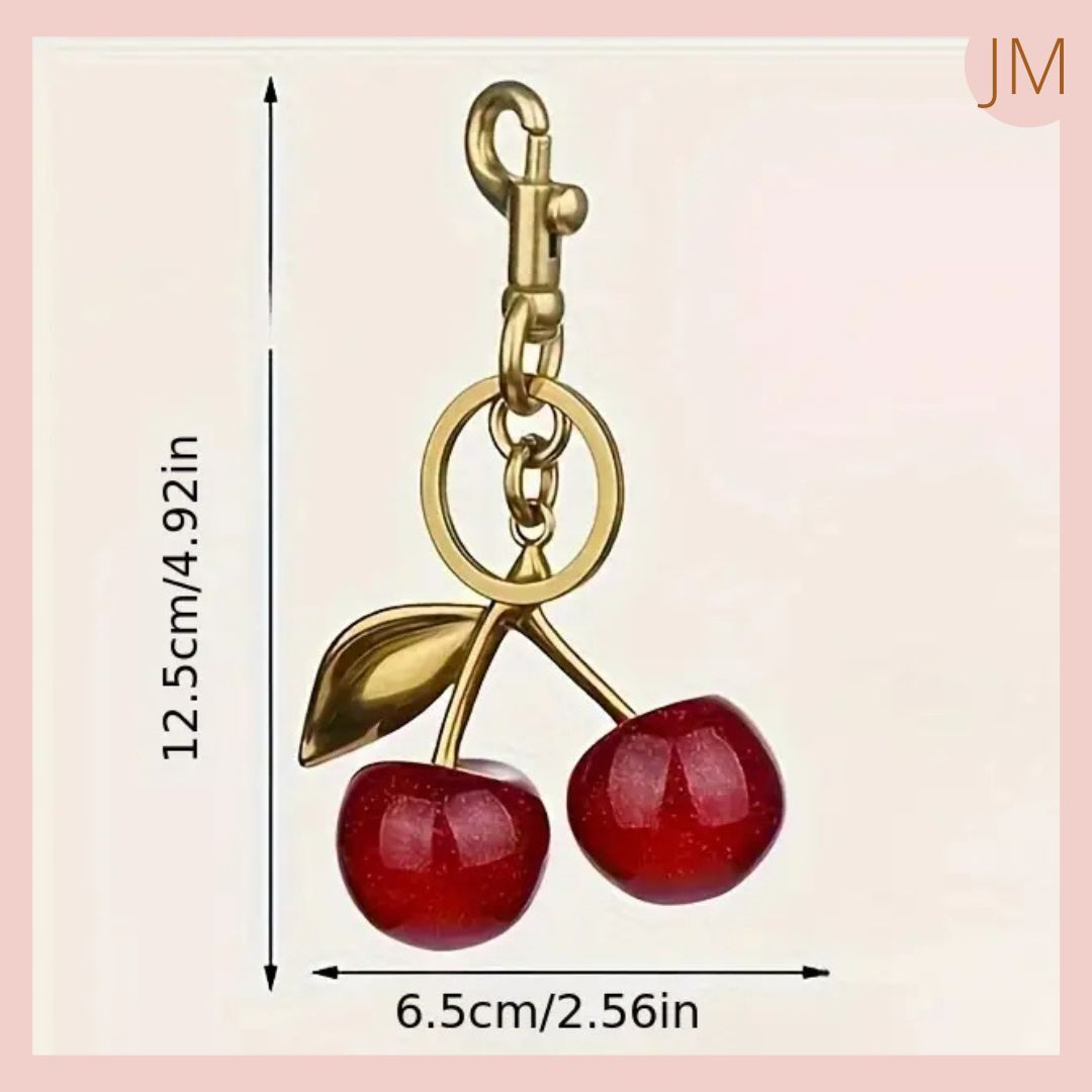 Lindo LLavero Tendencia Cerezas Rojas 