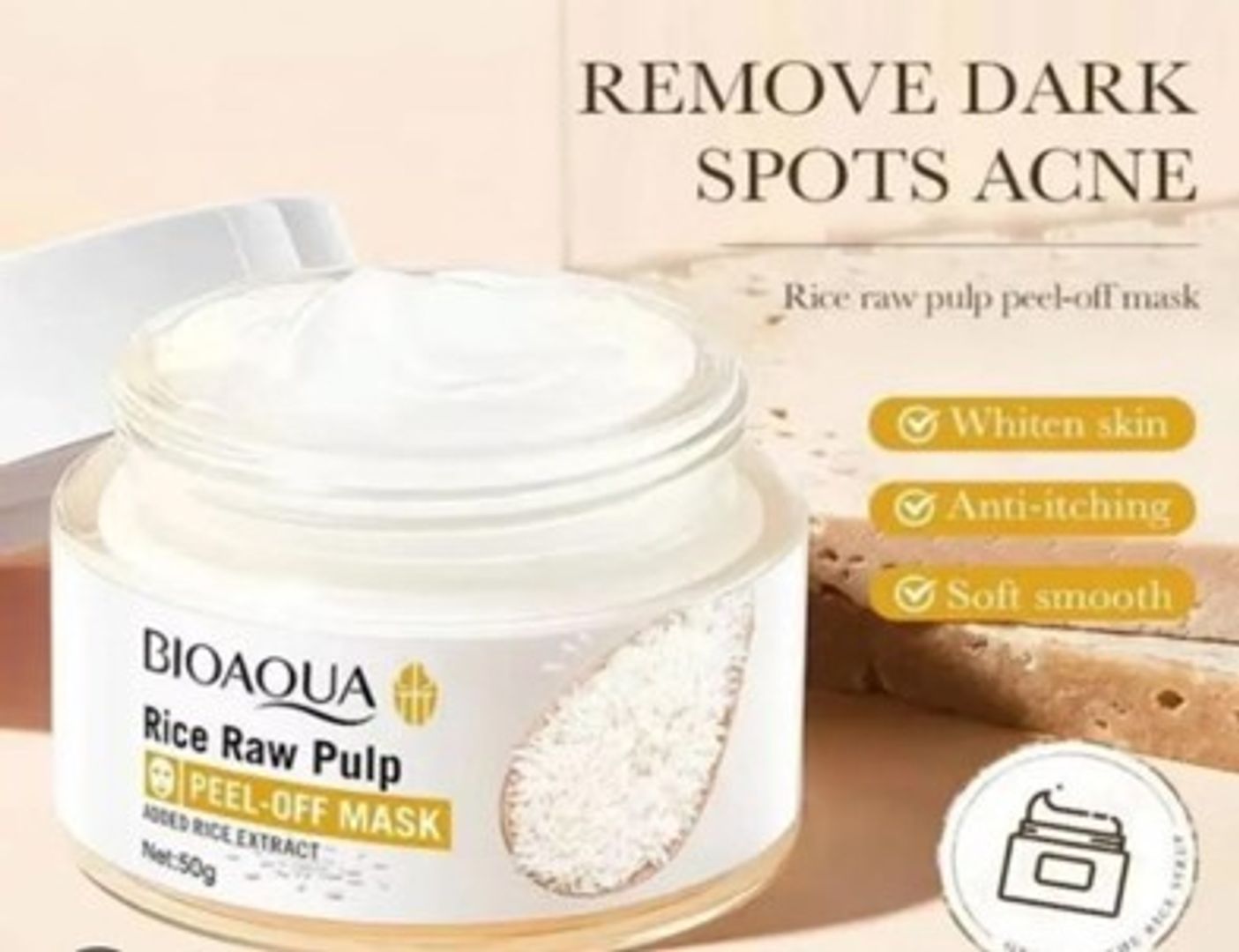 262 A- MASCARILLA FACIAL PEEL OF DE ARROZ BIO 