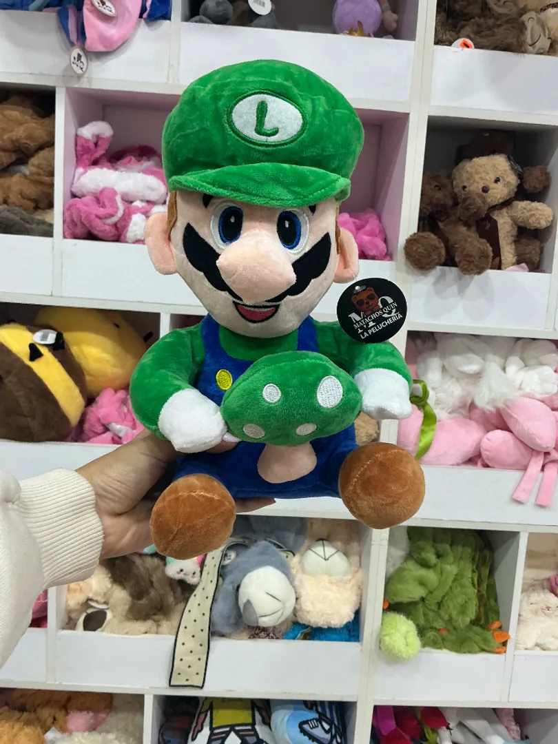 Mario y luigi  con hongo  30cm 