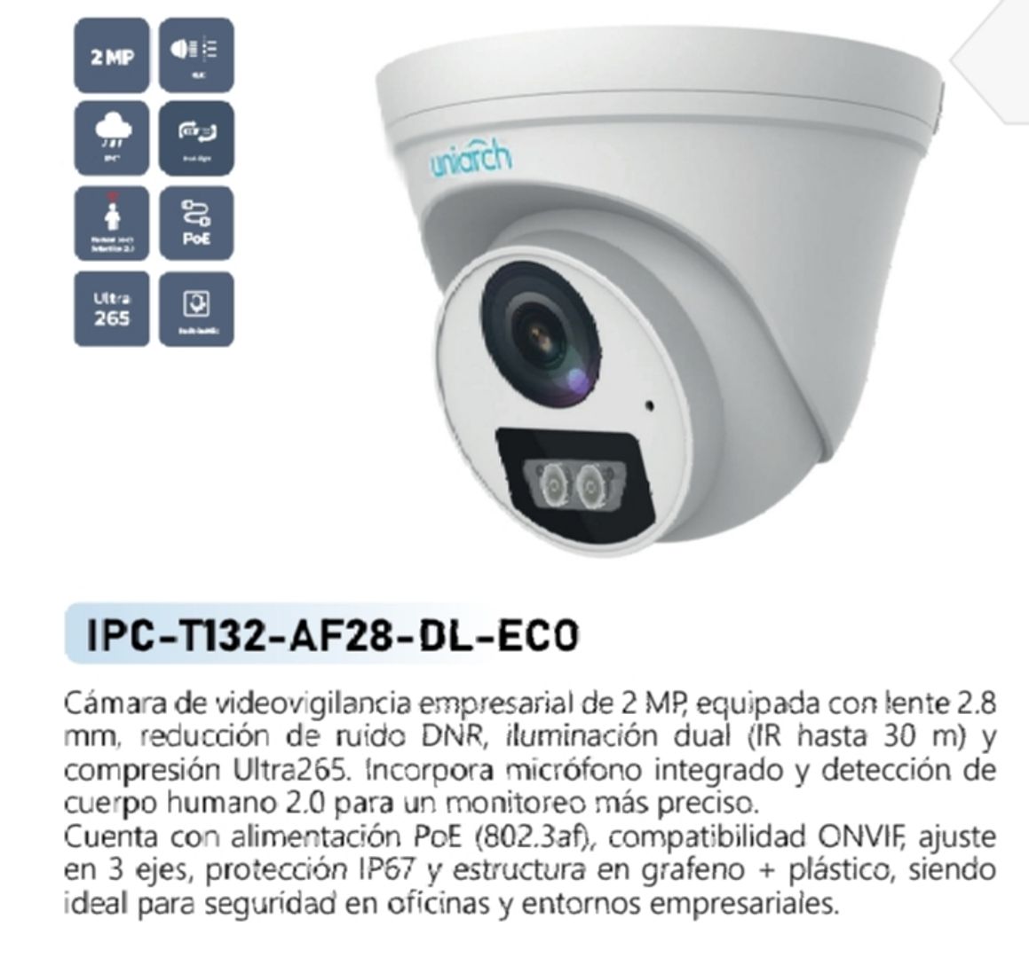 CAMARA DOMO 2MP UNIVIEW 