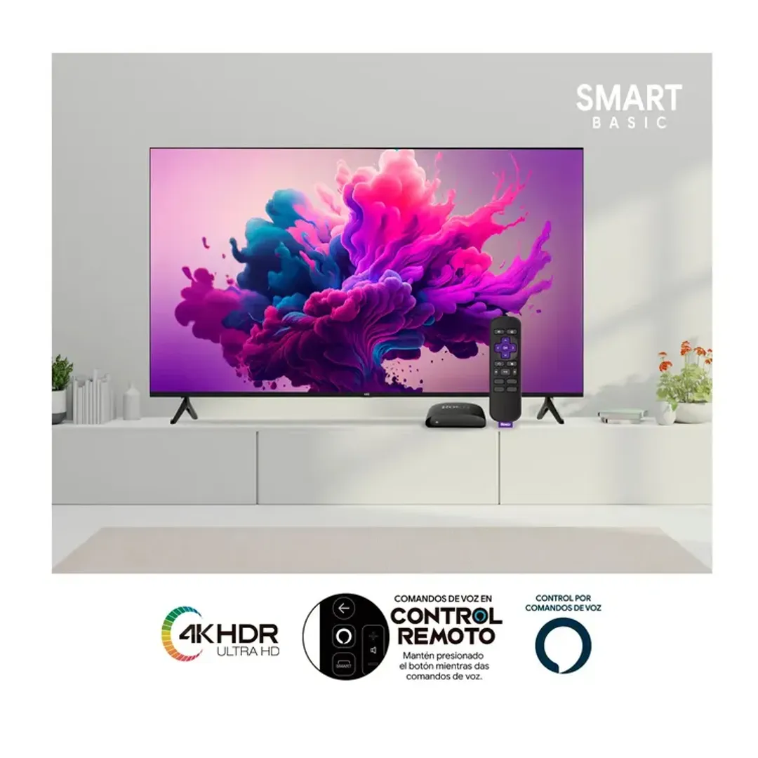 LED KALLEY 50 SMART BASICO 4K CONTROL VOZ + ROKU