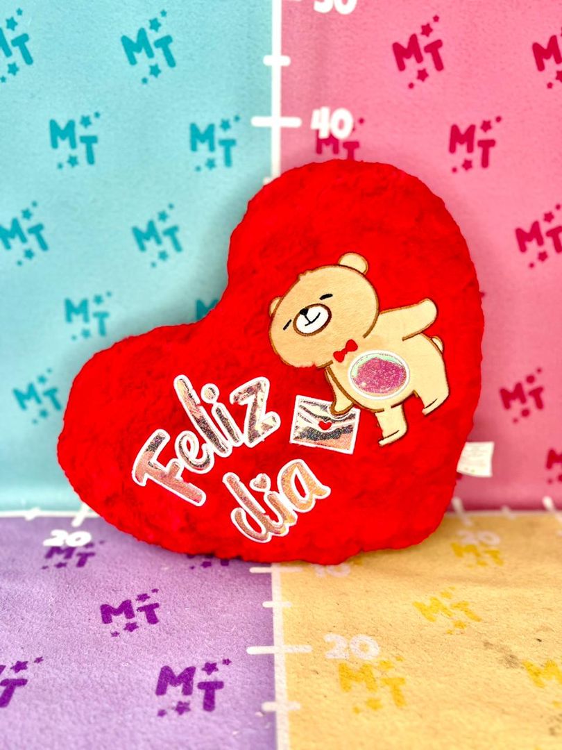 Corazón Feliz día osito