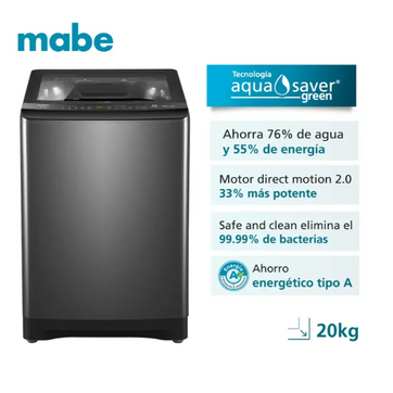 LAV MABE AUT 20KG-40LBS AQUA - imagen 3