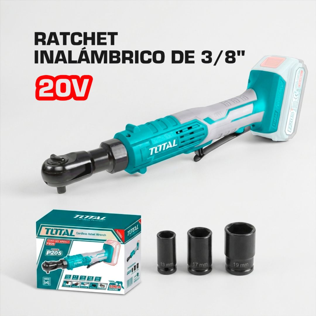 RATCHET INALAMBRICO 20V 69NM 250RPM