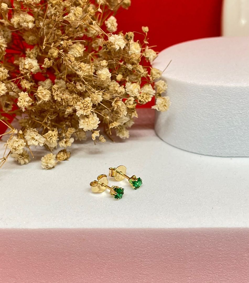 Topos cuadrados 3.5mm verdes