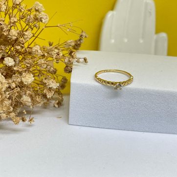 Anillo solitario love liso cristal - imagen 1