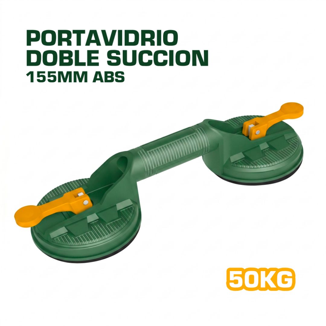 PORTAVIDRIO DOBLE SUCCION DE 155MM ABS 50KG