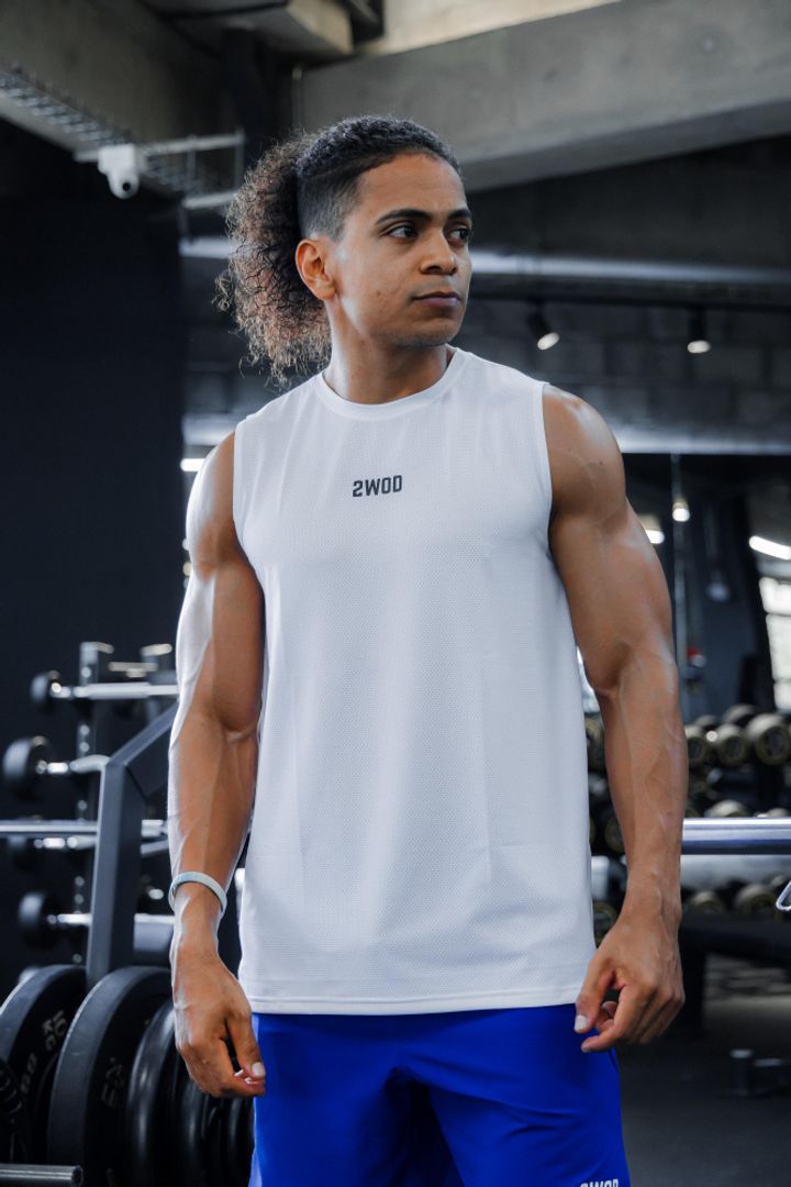 SET MEN CAMISILLA BLANCA + PANT. AZUL REY