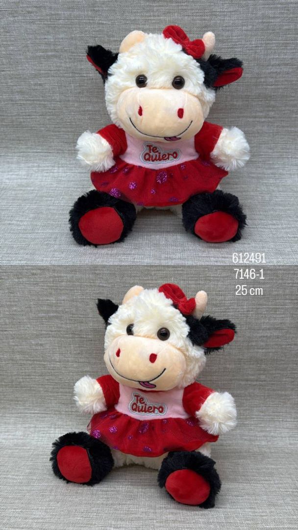 VACA CON VESTIDO DE 25 CM