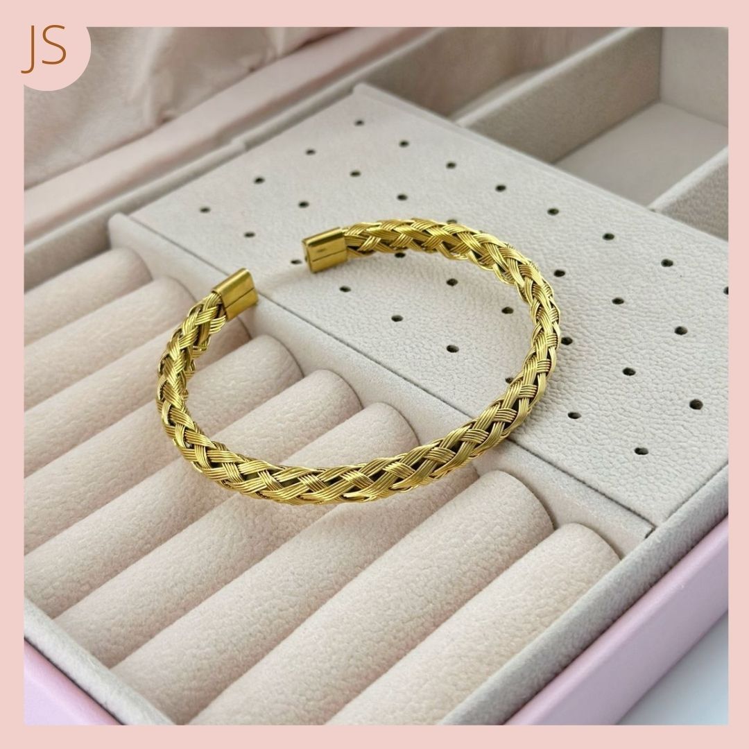 BRAZALETE ACERO MAXI TRENZADO