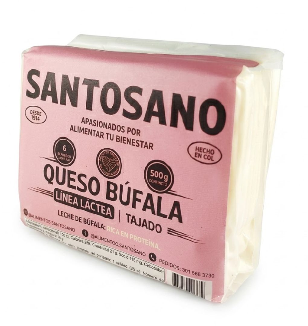 MOZZARELLA 100% BUFALA TAJADO X 500GR