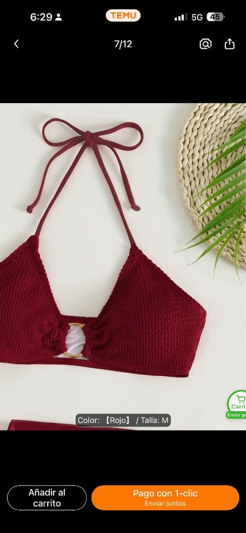 Bikini de 3 piezas de tejido de punto