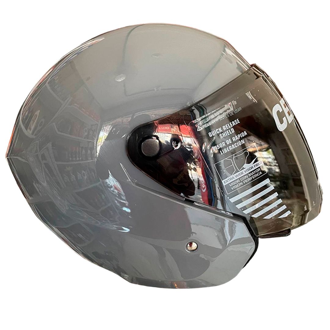CASCO TECH ABIERTO  T-10  COLOR GRIS