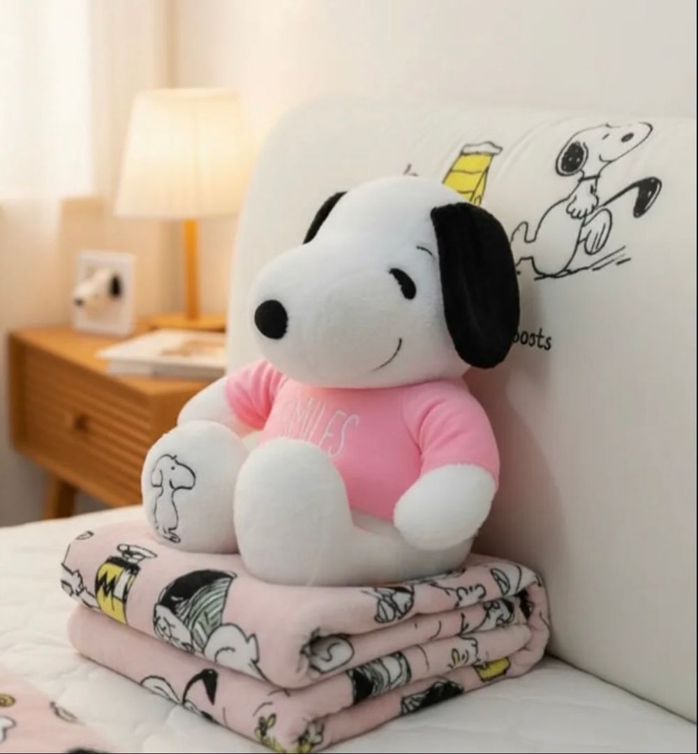 Peluche con cobija snoopy 