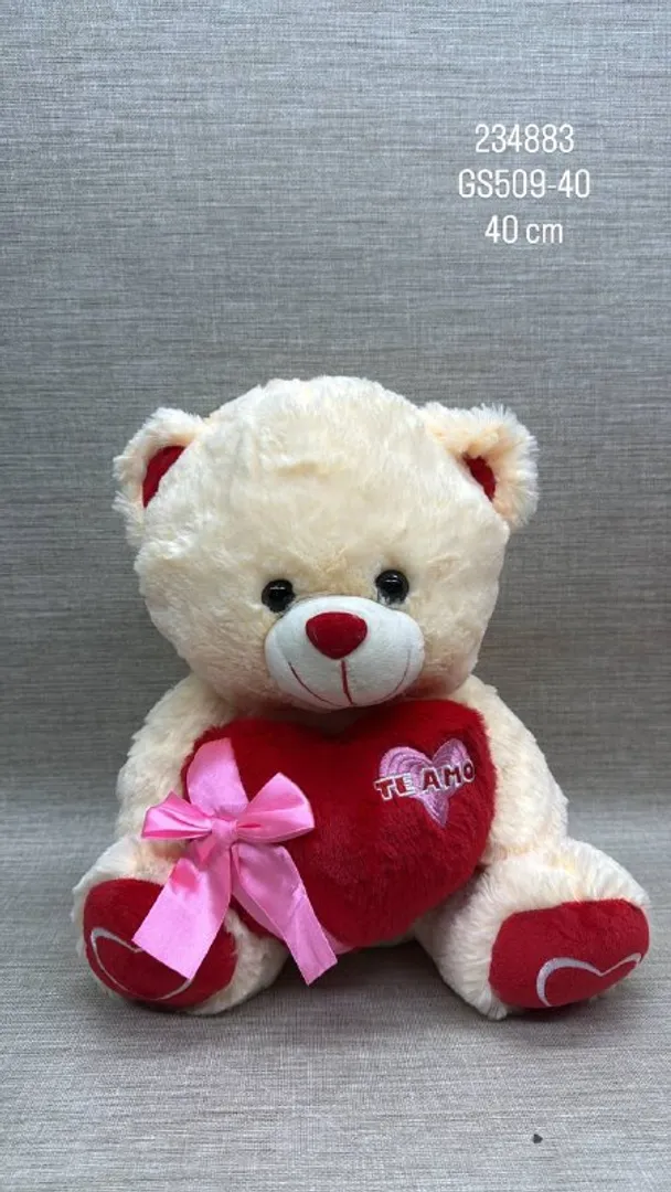 OSO CON CORAZÓN 40 CM