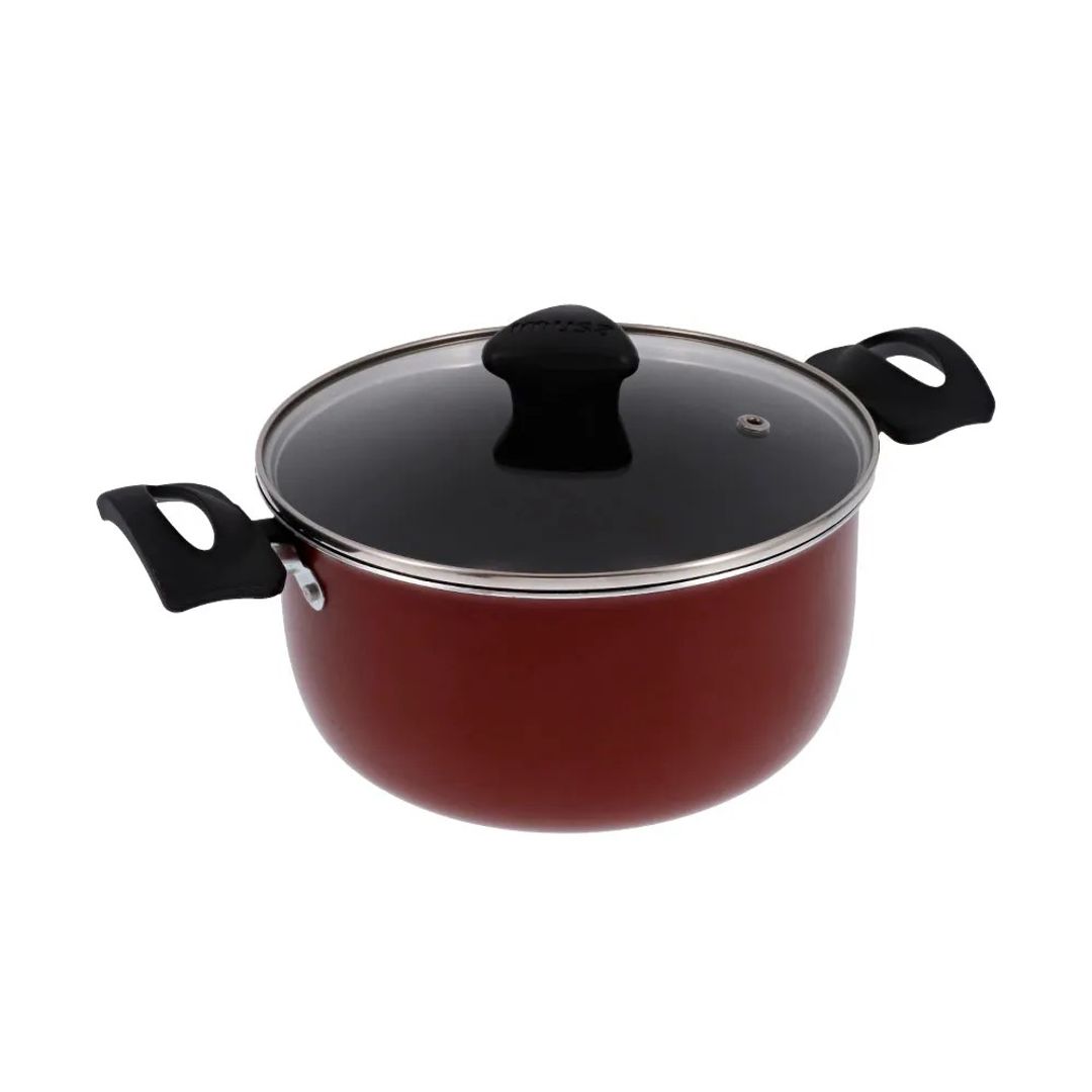 OLLA IMUSA COLORS 20 CM CON TAPA – ROJA