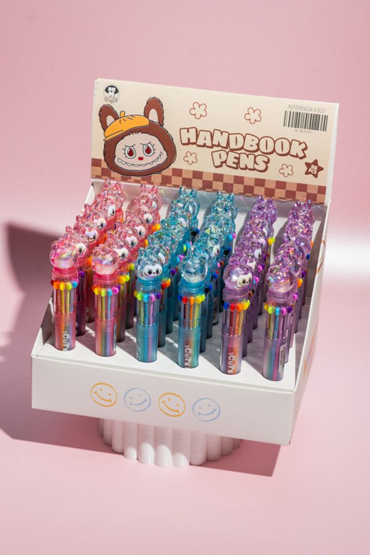 LAPICEROS MULTICOLOR LABUBU TRASLÚCIDO