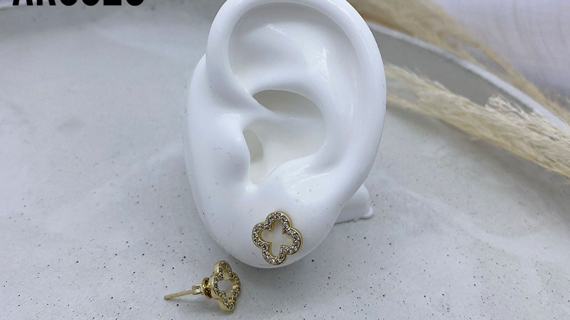 Topo trebol, dorado, covergold 
