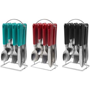 Imagen del producto JUEGO DE CUBIERTOS 24P ENTERIZO HOME ELEMENTS COLOR SURT HQ29B