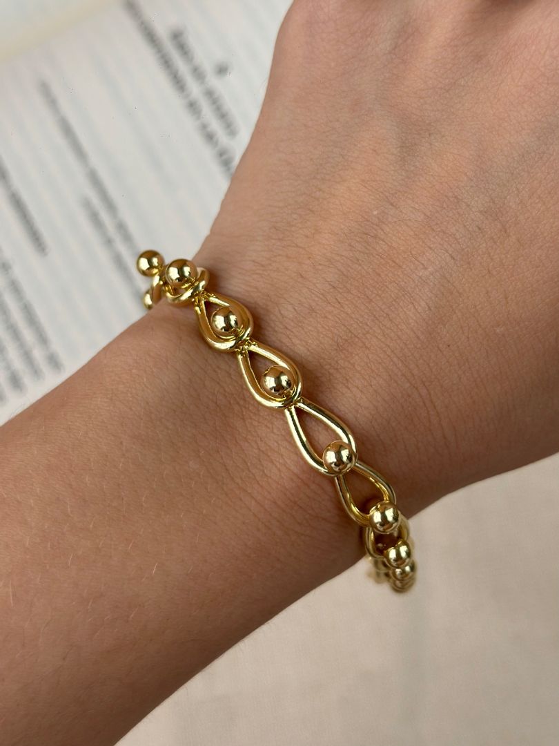 Pulsera balín entrelazado 