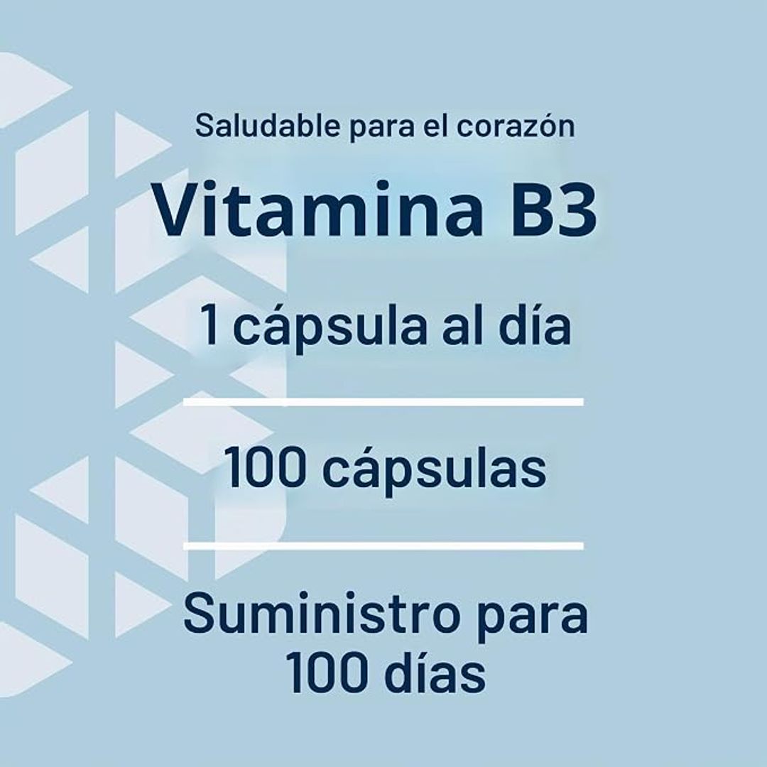 Vitamina B3 Niacina, Salud del Corazón, 100 Cap Life Extension 