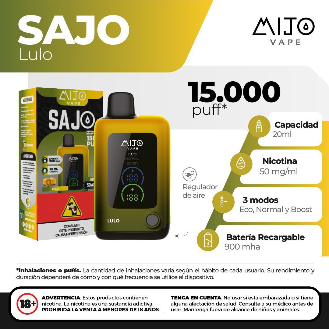 Vape Mijo Sajo Lulo 15.000 Puffs