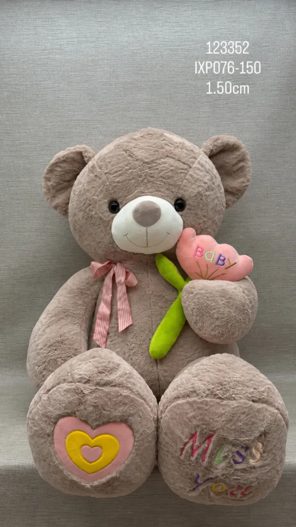 OSO PATAS LARGAS CON TULIPÁN 1.50 CM