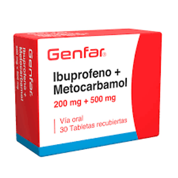 Imagen del producto IBUPROFENO + METOCARBAMOL GENFAR SOB X 10 TAB