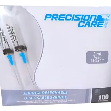 Imagen del producto JERINGA 2ML 23G PRECISION AGUJA CORTA UNIDAD