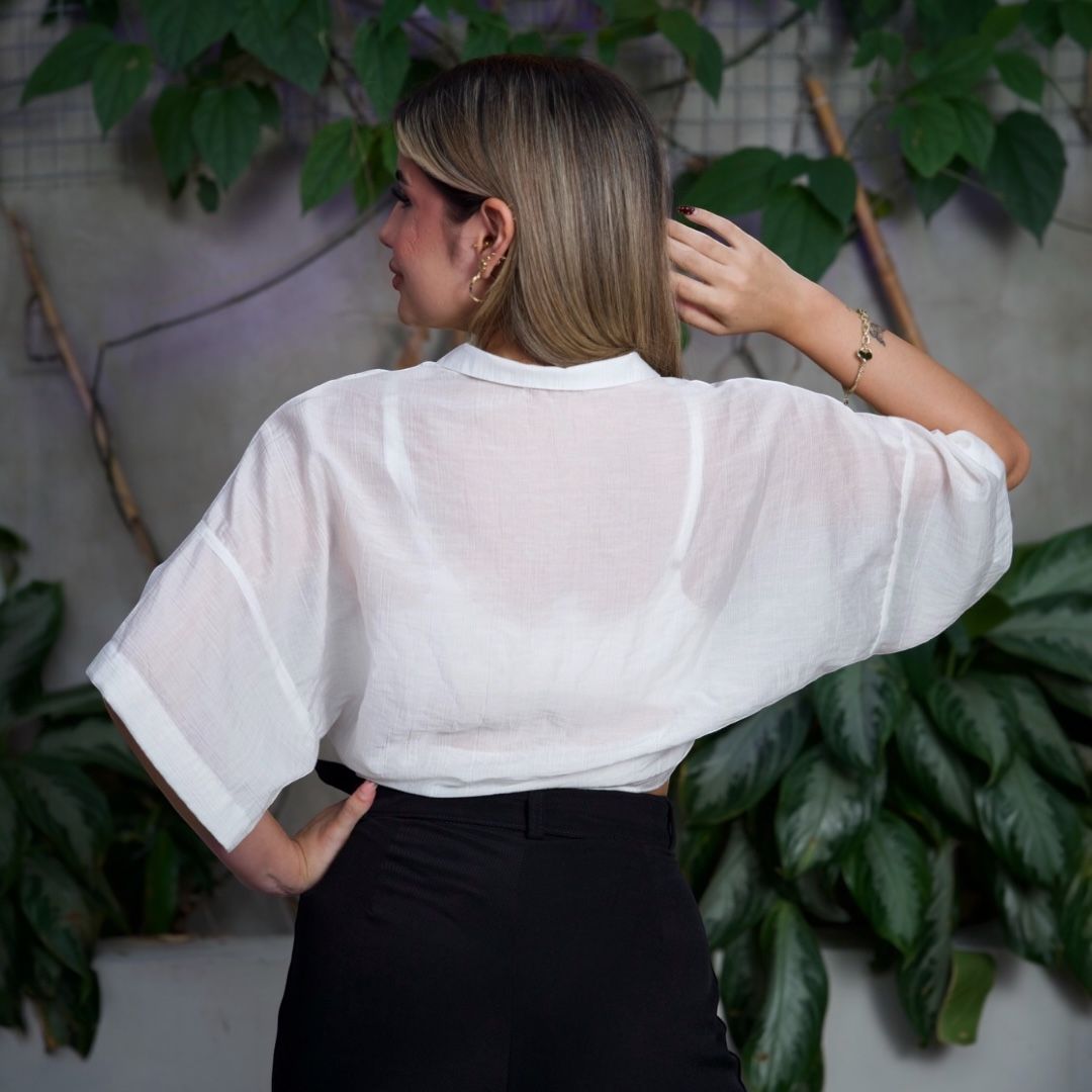 Blusa crop nudo