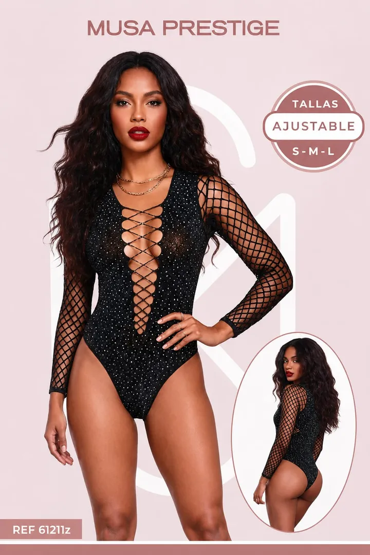 MALLA MANGAS LARGA BODY PERLAS 61211Z 