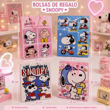 Imagen del producto Bolsa de regalo mediana snoopy 