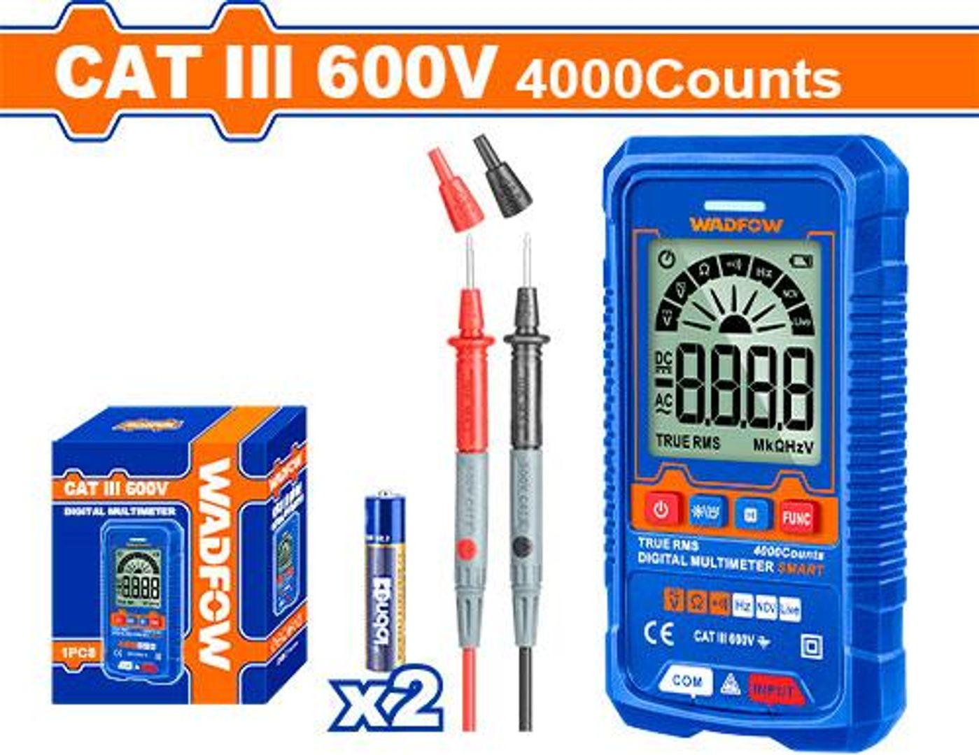 MULTIMETRO DIGITAL RMS 4000 CUENTAS INTELIGENTE