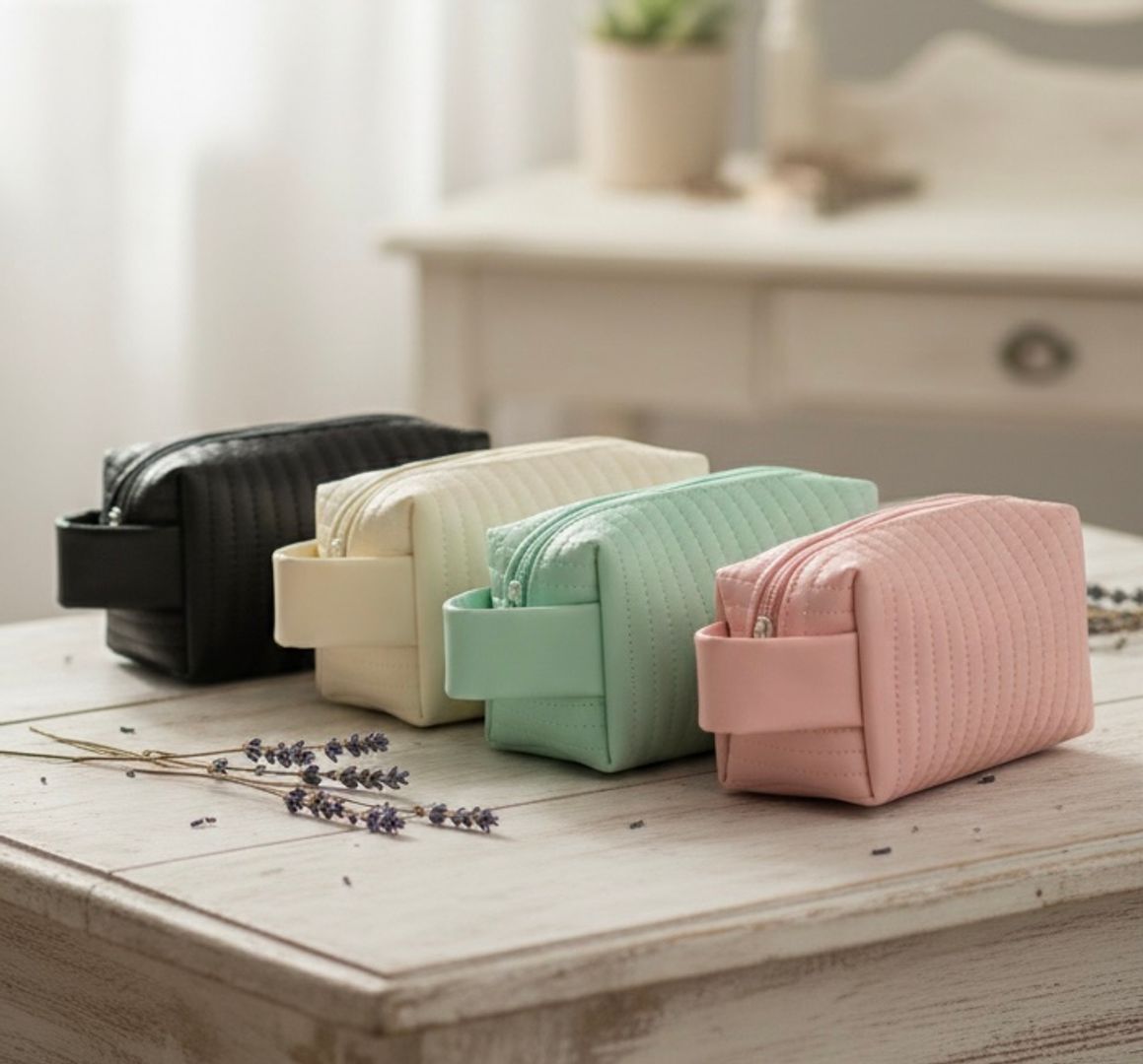 Cosmetiquera mini rayada 