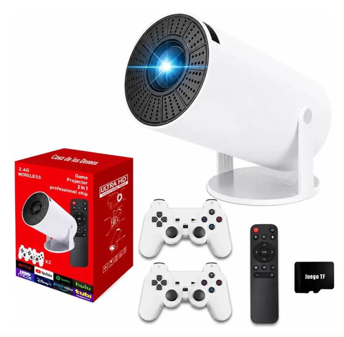 Proyector HY300 PRO Wifi 2.4G 4K Incluye juegos