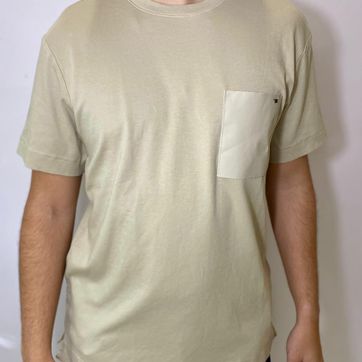 CAMISETA VERONA VELEZ BOLSILLO CUERO - BEIGE - imagen 1