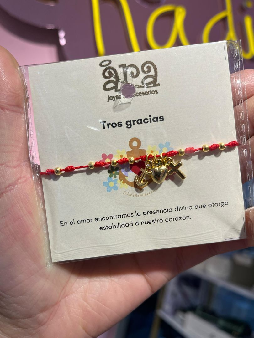 Pulsera ara tres gracias 7 nudos 