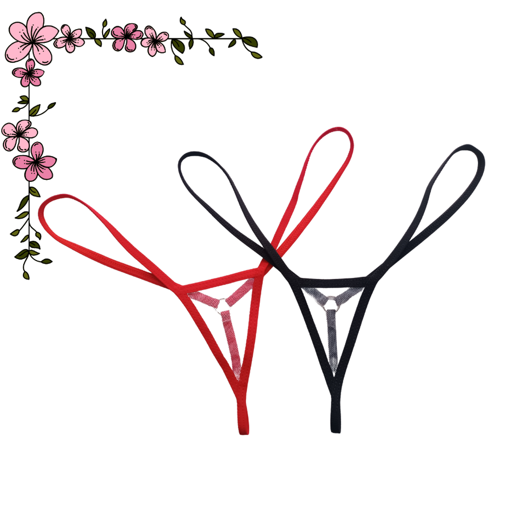 Súper micro tanga hilo velo blanco 