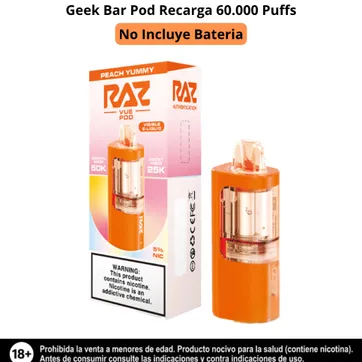 Imagen del producto Raz Pod Peach Yummy 50.000 Puffs