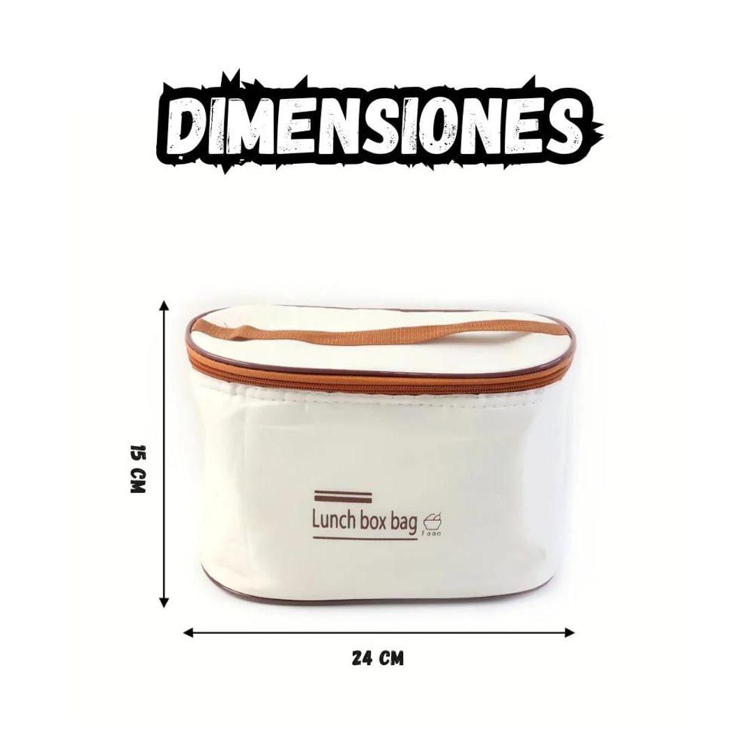 Lonchera térmica + 4 porta comida 
