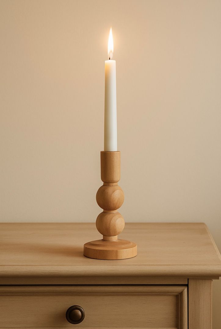 Portavela Madera Natural 