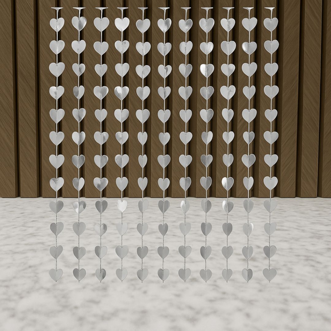 CORTINA CORAZON 1MT X 2 MT SURTIDA