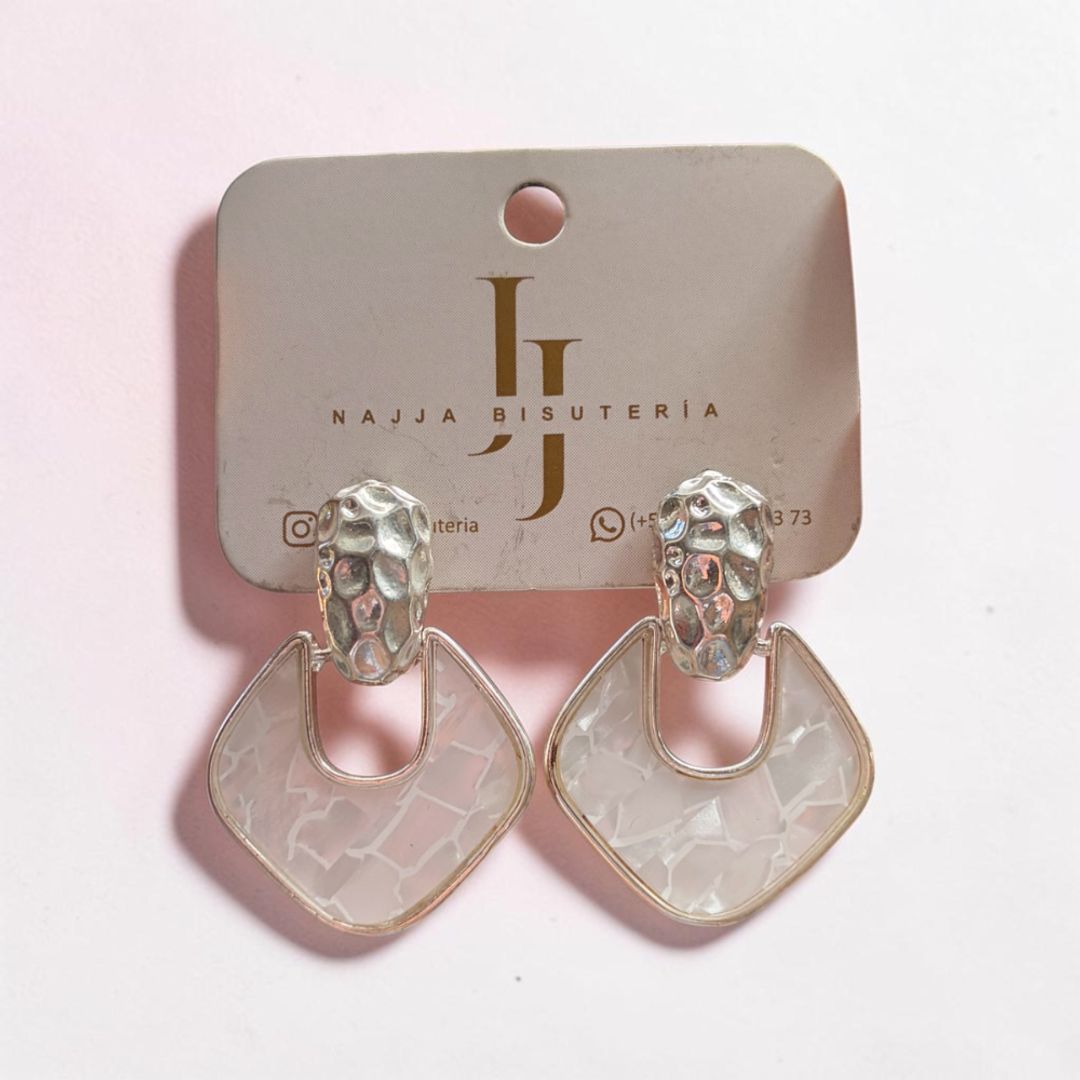 Arete vintage mármol 